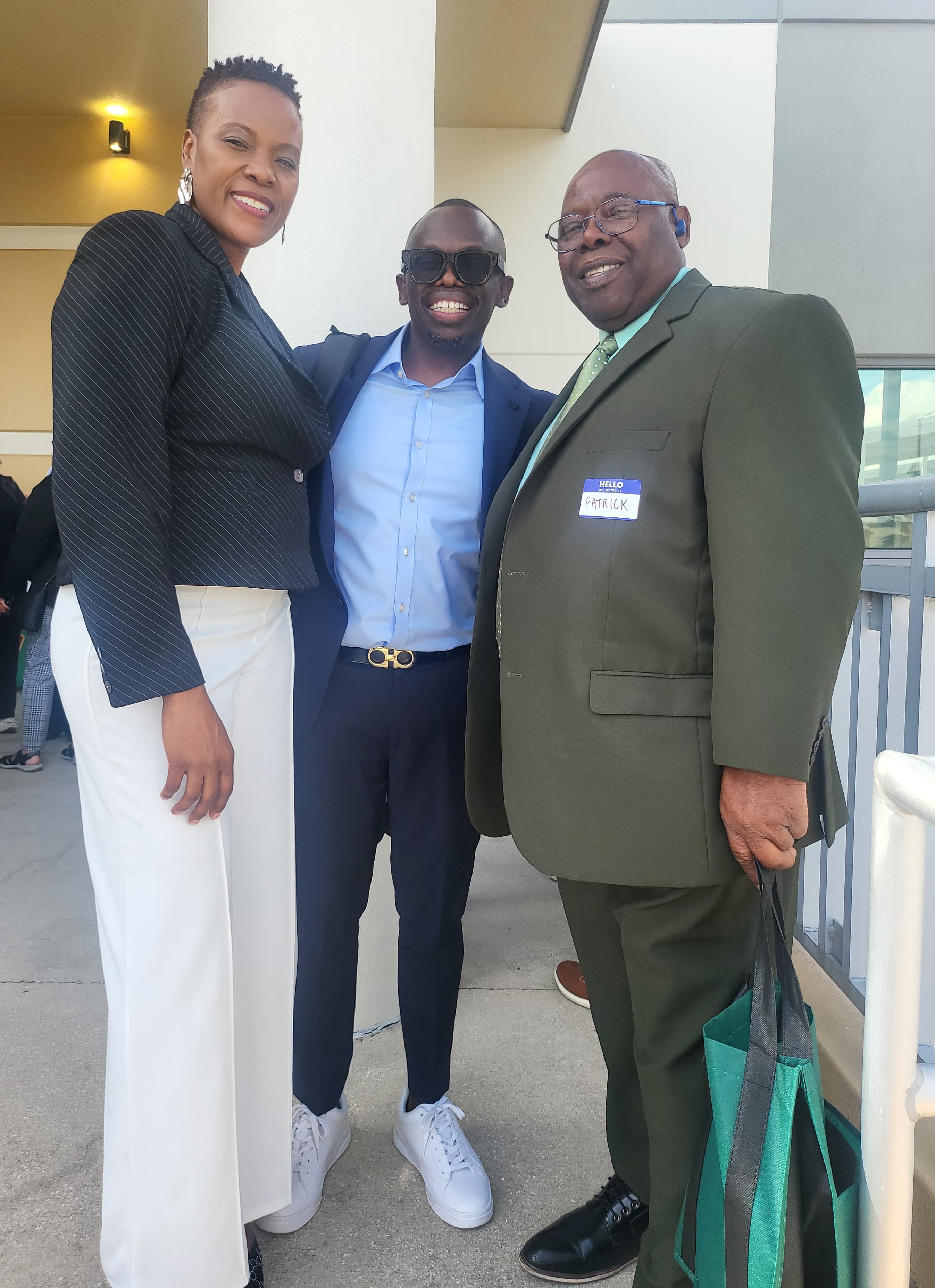 Patrick with team members